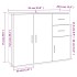 Aparador de madera contrachapada blanco 91x29,5x75