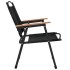 Sillas de camping 2 uds tela Oxford negro 54x55x78