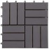 Baldosas de terraza 10 uds madera acacia gris lavado 30x30