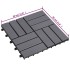Baldosas de terraza 10 uds madera acacia gris lavado 30x30