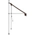 Toldo manual retráctil naranja y marrón 150