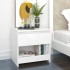 Mesitas de noche 2 uds contrachapada blanco brillo 40x30x30