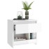 Mesitas de noche 2 uds contrachapada blanco brillo 40x30x30