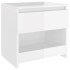 Mesitas de noche 2 uds contrachapada blanco brillo 40x30x30