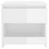 Mesitas de noche 2 uds contrachapada blanco brillo 40x30x30