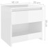 Mesitas de noche 2 uds contrachapada blanco brillo 40x30x30