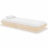 Estructura de cama individual pequeña sin colchón madera