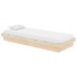 Estructura de cama individual pequeña sin colchón madera