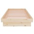 Estructura de cama individual pequeña sin colchón madera