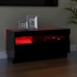 Mueble de TV con luces LED negro 80x35x40
