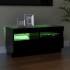 Mueble de TV con luces LED negro 80x35x40
