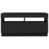 Mueble de TV con luces LED negro 80x35x40