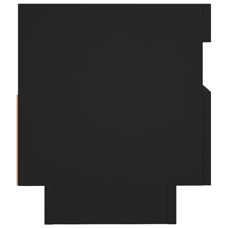 Mueble de TV con luces LED negro 80x35x40