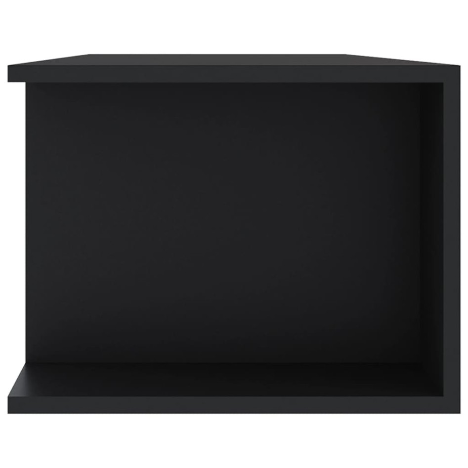 Mueble de TV con luces LED negro 135x39x30
