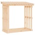 Leñero de madera maciza de pino 108x64,5x109