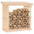 Leñero de madera maciza de pino 108x64,5x109