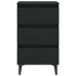 Mesita de noche con patas de metal negro 40x35x69