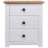 Mesita de noche madera maciza pino Panamá blanco 46x40x57
