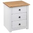 Mesita de noche madera maciza pino Panamá blanco 46x40x57