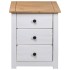 Mesita de noche madera maciza pino Panamá blanco 46x40x57