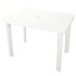 Mesa de jardín de plástico blanca 101x68x72