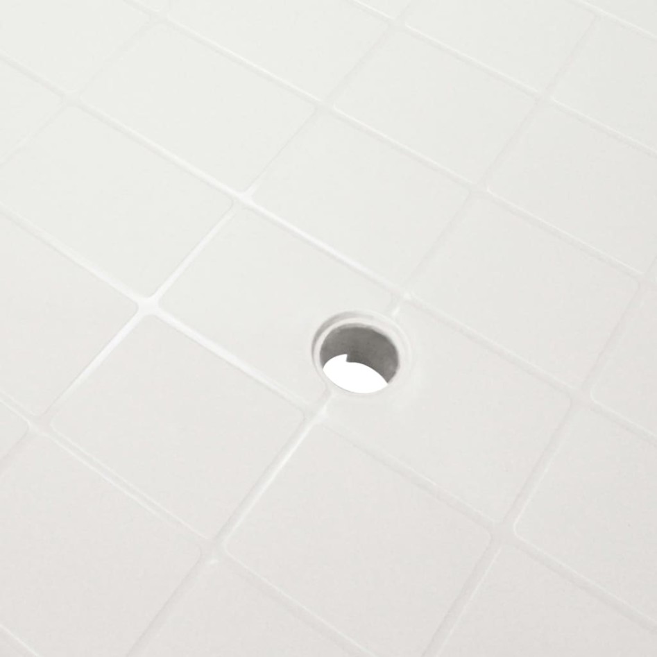 Mesa de jardín de plástico blanca 101x68x72