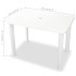 Mesa de jardín de plástico blanca 101x68x72