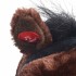Caballo de peluche de pie marrón oscuro