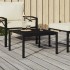 Mesa de centro de jardín acero negro 60x60x35