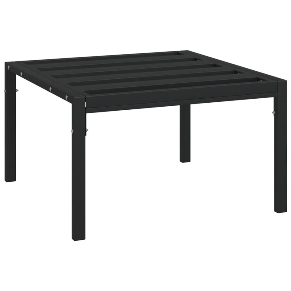 Mesa de centro de jardín acero negro 60x60x35