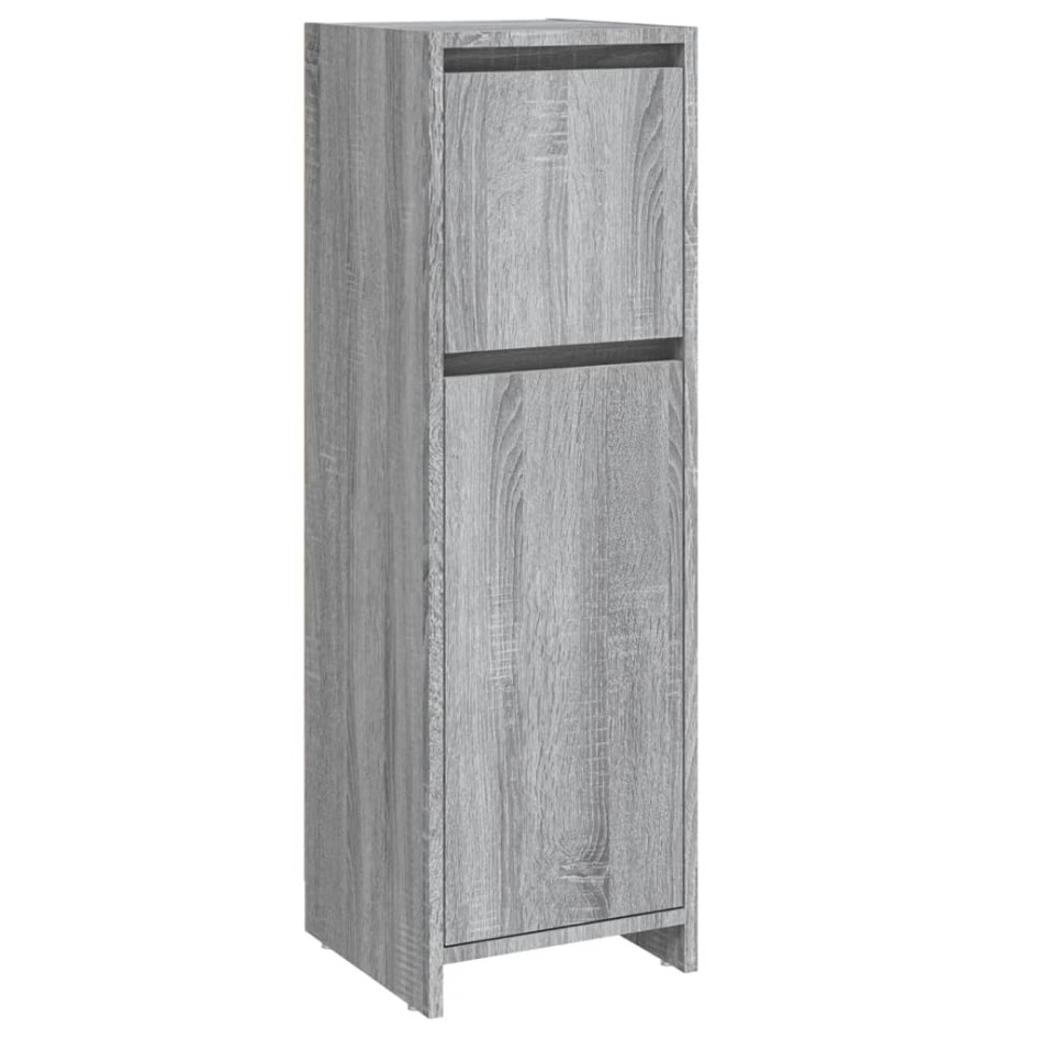 Armario de baño madera contrachapada gris Sonoma 30x30x95