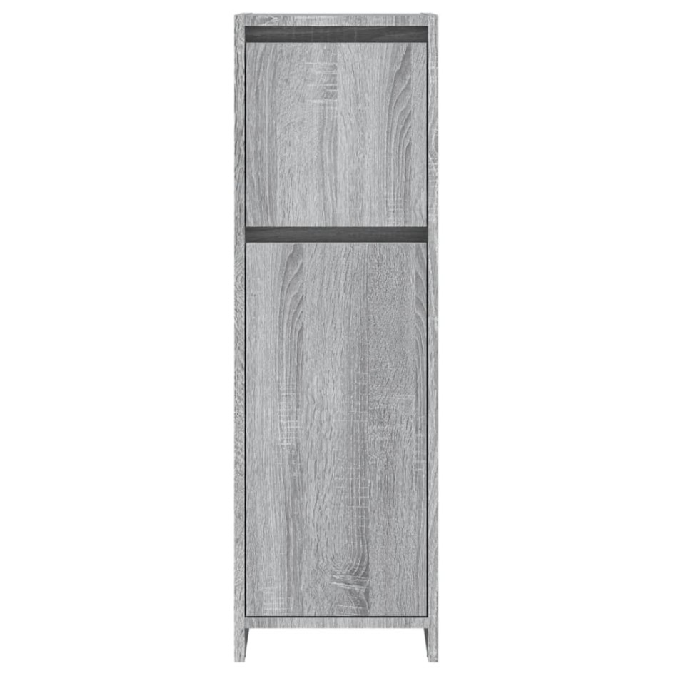 Armario de baño madera contrachapada gris Sonoma 30x30x95