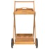 Carrito camarera madera maciza de acacia 54x87x90