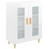 Aparador de madera contrachapada blanco brillante 69,5x34x90