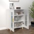 Aparador de madera contrachapada blanco brillante 69,5x34x90