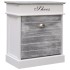 Mueble zapatero de madera de Paulownia gris 50x28x58