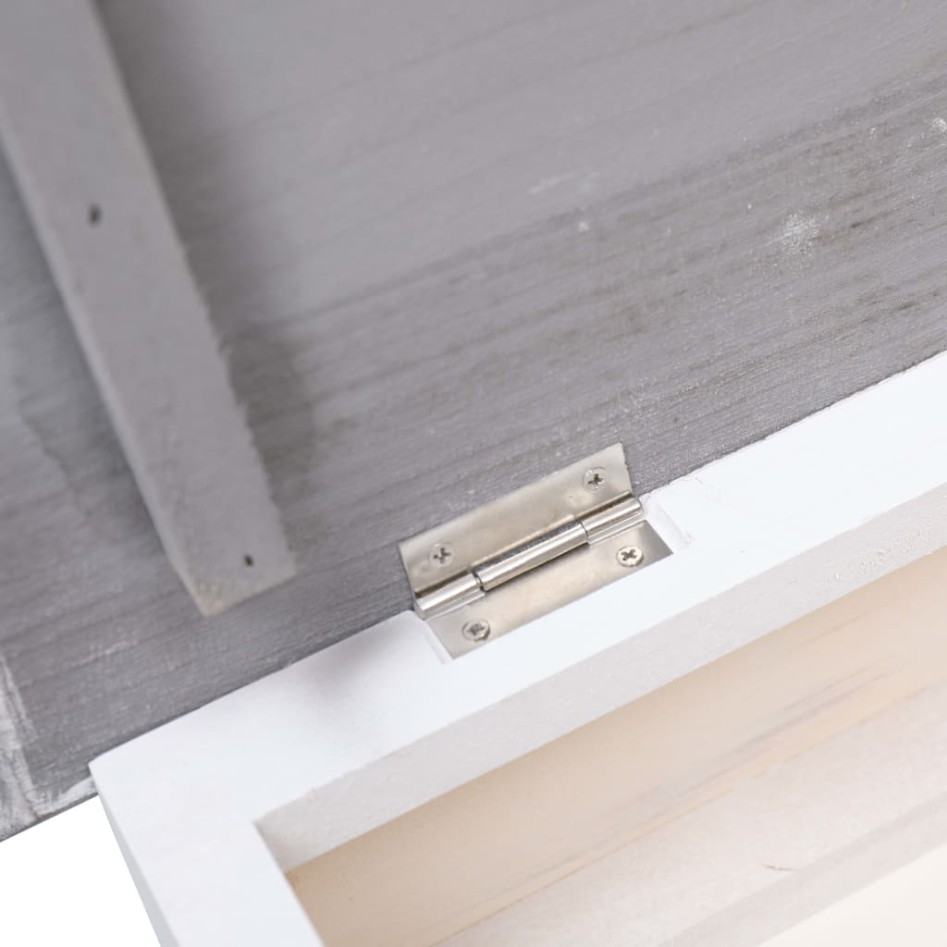 Mueble zapatero de madera de Paulownia gris 50x28x58