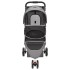 Cochecito para perros plegable tela oxford gris 80x46x98