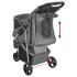 Cochecito para perros plegable tela oxford gris 80x46x98