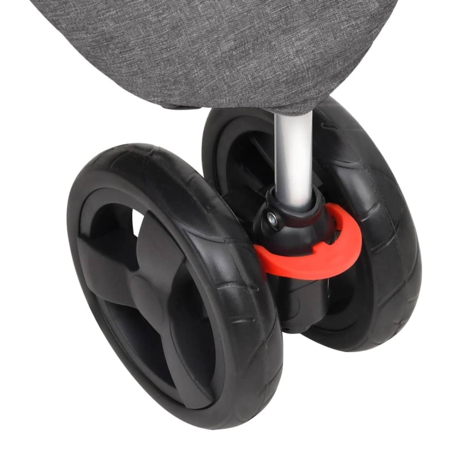 Cochecito para perros plegable tela oxford gris 80x46x98