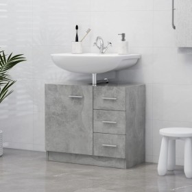 Armario para lavabo contrachapada gris hormigón 63x30x54