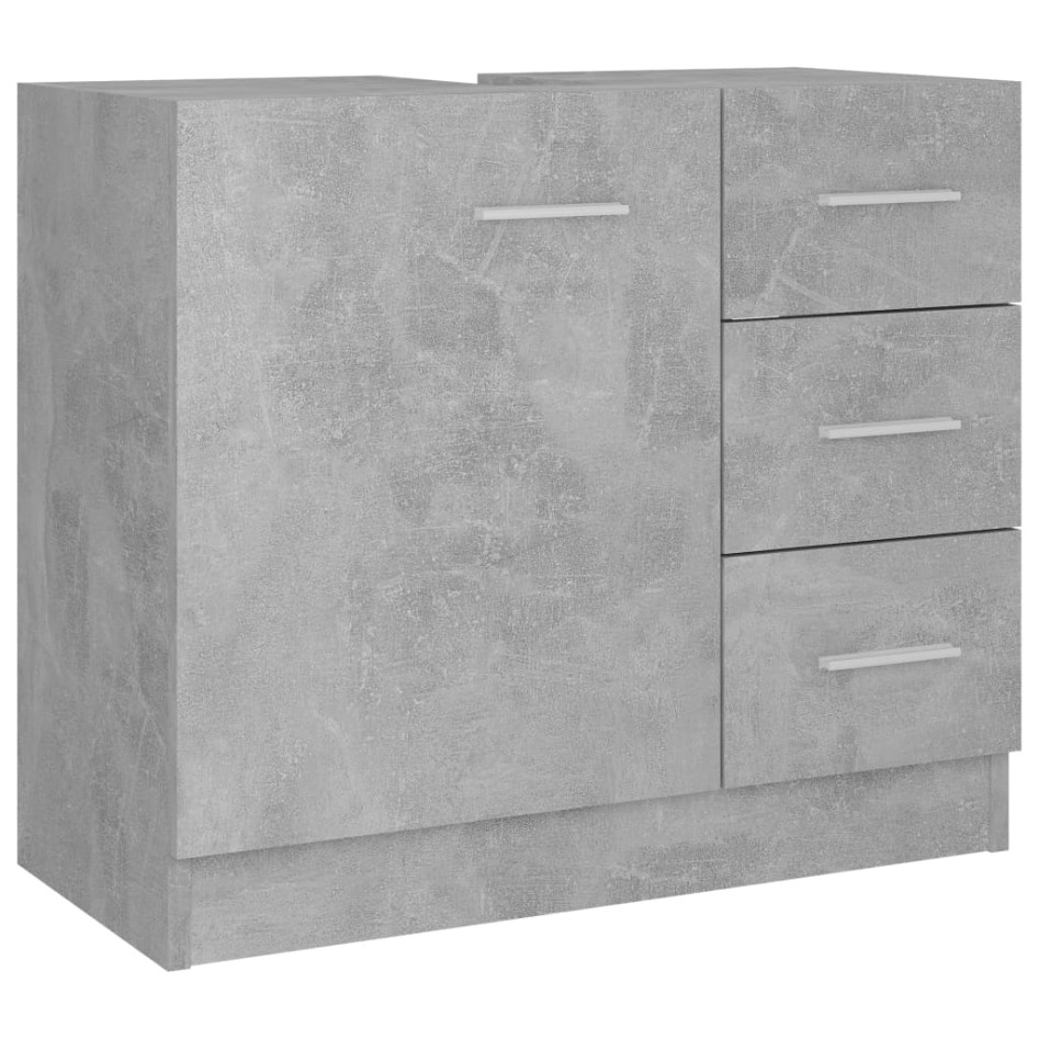 Armario para lavabo contrachapada gris hormigón 63x30x54