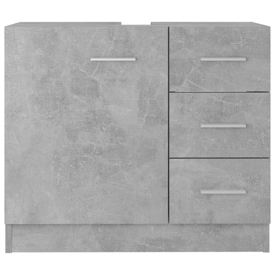Armario para lavabo contrachapada gris hormigón 63x30x54