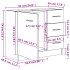 Armario para lavabo contrachapada gris hormigón 63x30x54