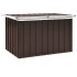 Caja de almacenaje para jardín marrón 109x67x65