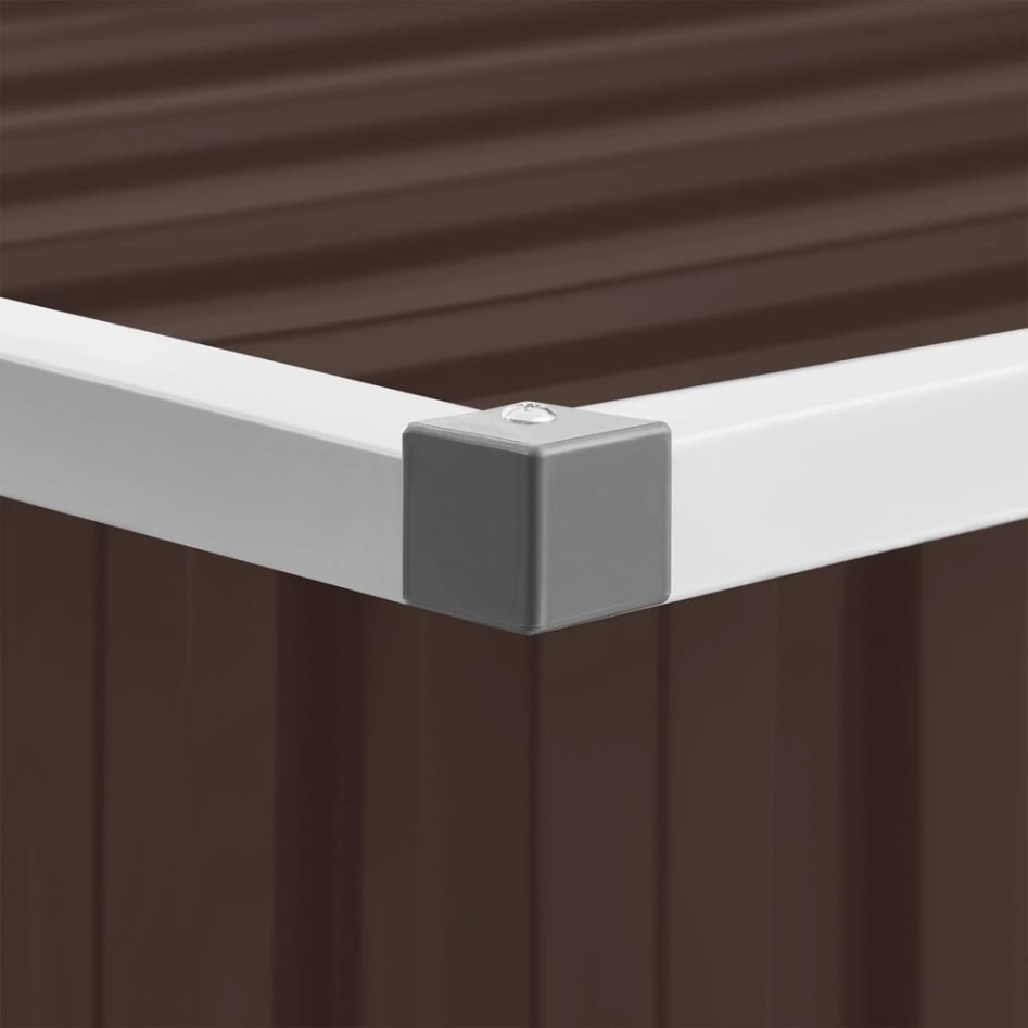 Caja de almacenaje para jardín marrón 109x67x65