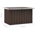 Caja de almacenaje para jardín marrón 109x67x65