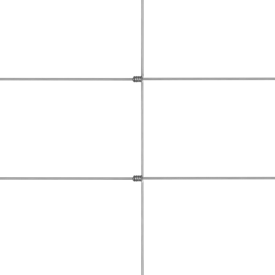 Valla de jardín de acero galvanizado plateado 50x0,8