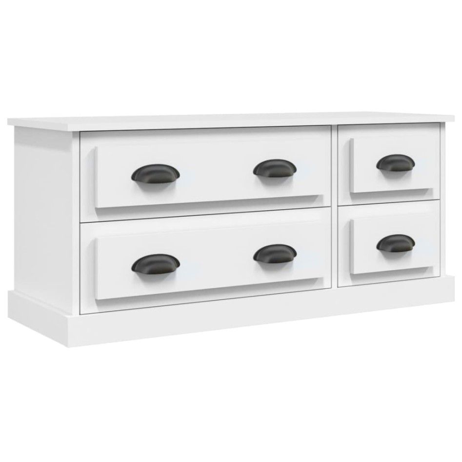Mueble para TV madera contrachapada blanco 100x35,5x45