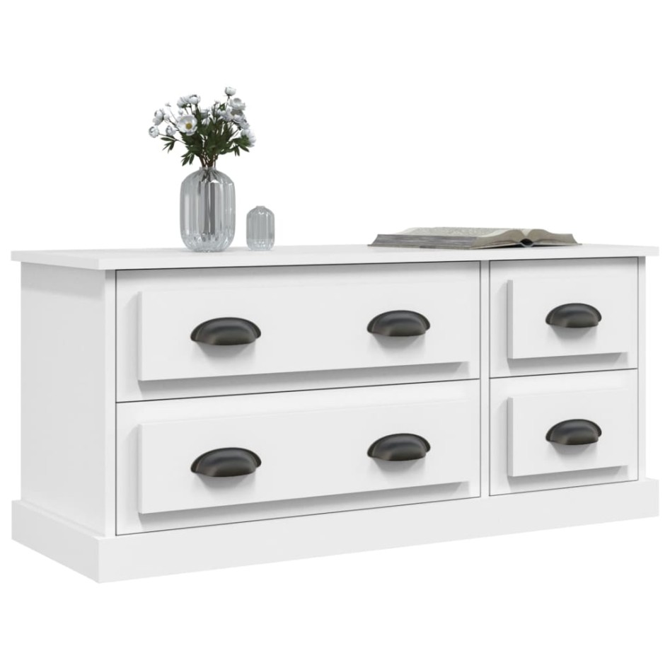 Mueble para TV madera contrachapada blanco 100x35,5x45